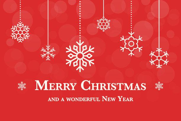 圣诞组成。红色背景上的雪花。圣诞雪花，冬天，除夕模板概念。矢量插图。图片下载