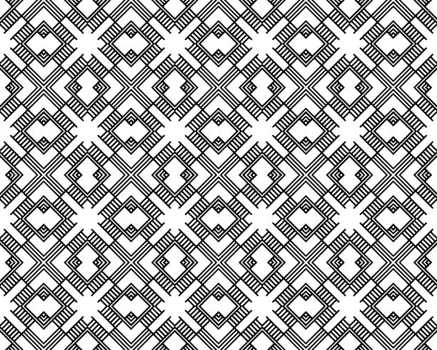 黑白无缝瓷砖图案图片下载