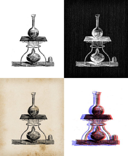 科学发现、电镀、融金的古玩插图图片下载