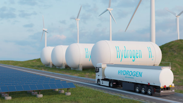 氢燃料运输和储存，绿色电力和零排放能源图片下载