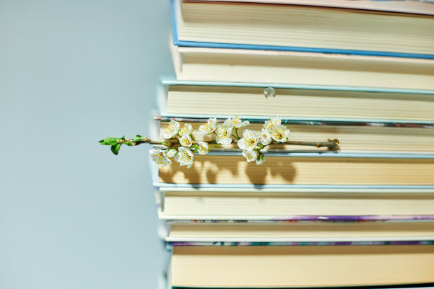 书堆满枝花，世界读书日图片下载