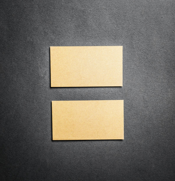 灰色背景上的空白金色名片图片下载