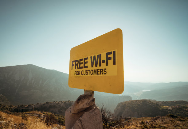 为顾客提供免费Wi-Fi。图片下载