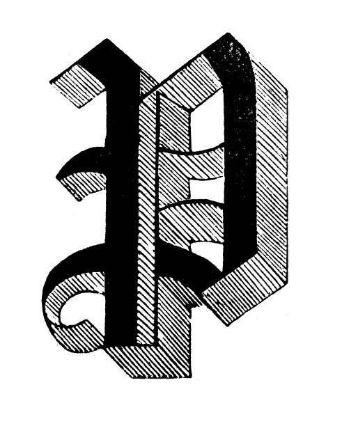 古董古董字母P图片下载