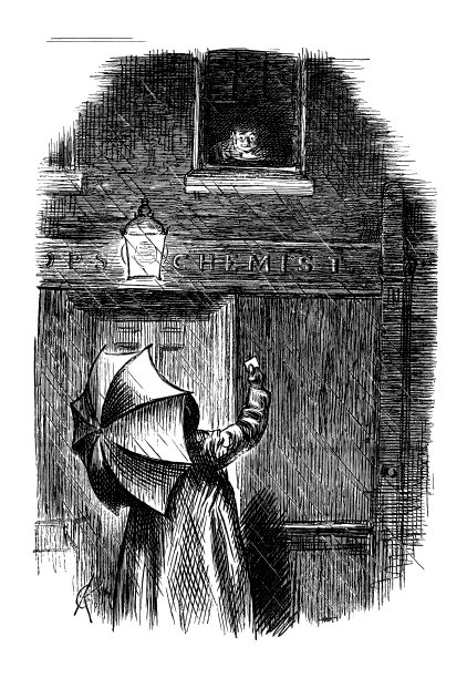 英国伦敦讽刺漫画漫画漫画插图化学家在晚上图片下载