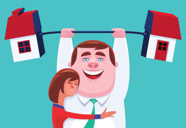 夫妇和杠铃房图片下载