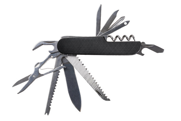 多功能折叠刀隔离在白色背景图片下载