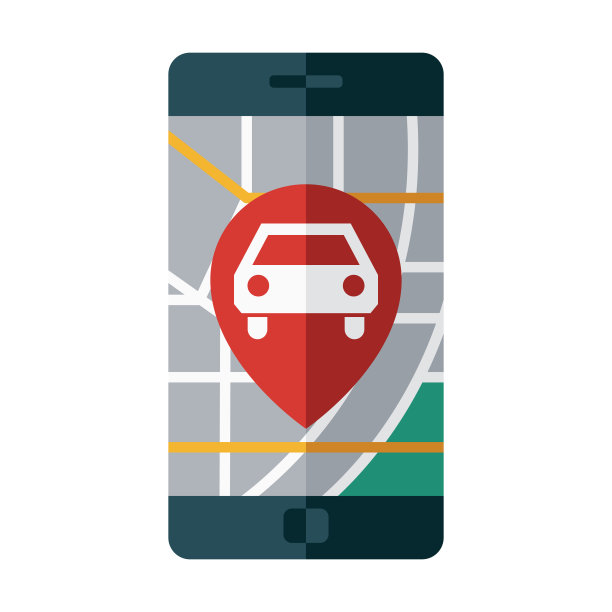 透明背景上的拼车应用图标图片下载