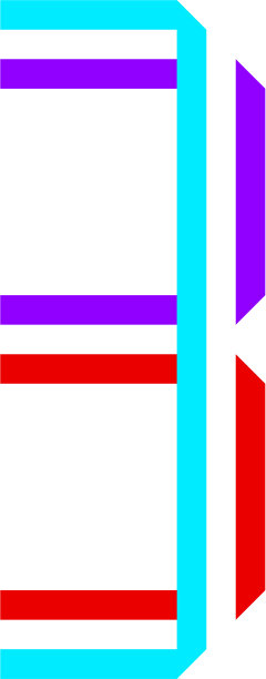 从彩色条纹折叠的明亮字体字母表图片下载