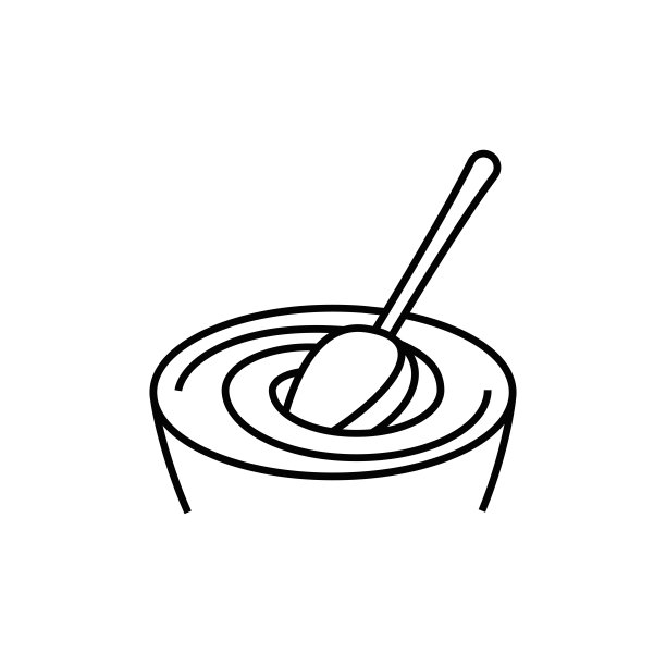 烹饪和搅拌线图标图片下载
