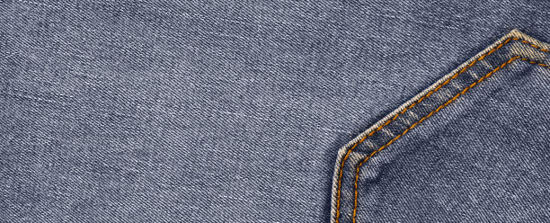 蓝色牛仔纹理近距离图片下载