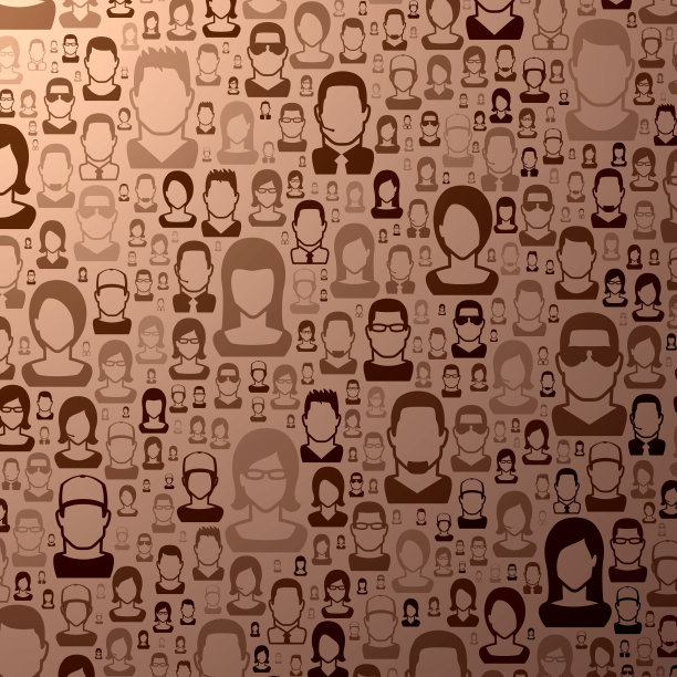 抽象棕色背景-人物图案图片下载