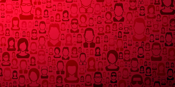 抽象的红色背景-人物图案图片下载