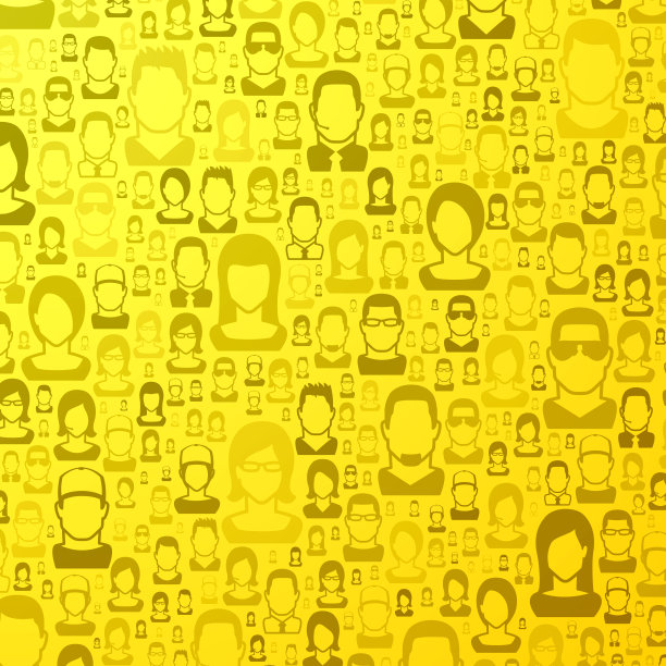 抽象的黄色背景-人图案图片下载