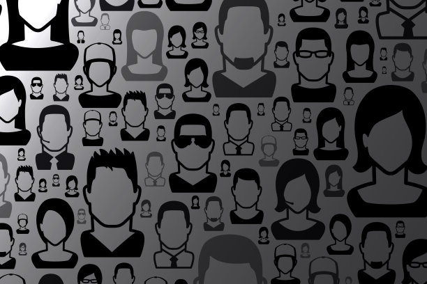 抽象灰色背景-人的图案图片下载