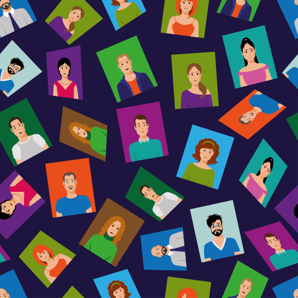 无缝背景的简单图标的化身图片下载