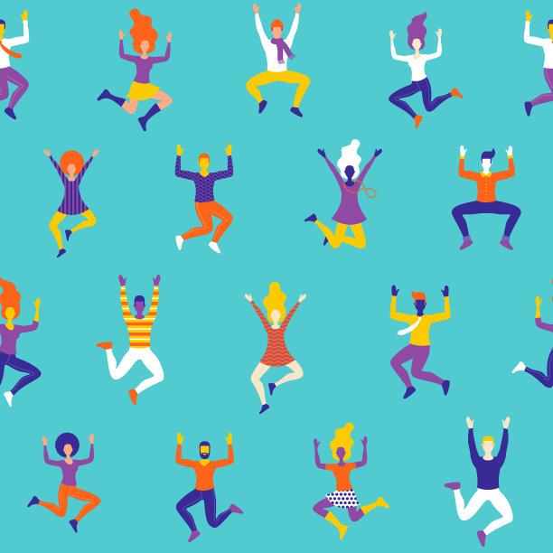 欢乐庆祝人无缝模式图片下载