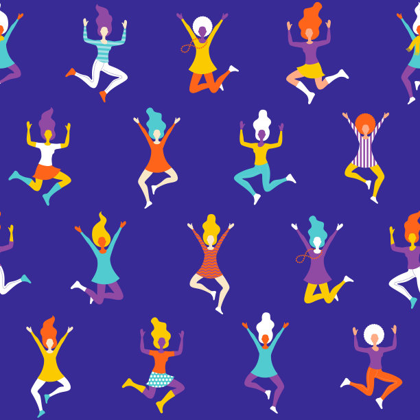 庆祝女性无缝模式图片下载