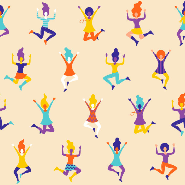 庆祝女性无缝模式图片下载