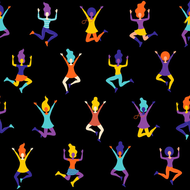 庆祝女性无缝模式图片下载