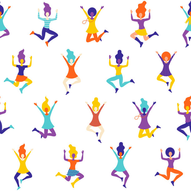 庆祝女性无缝模式图片下载