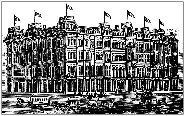 美国，威斯康星州地标和公司的古董插图:密尔沃基，Plankinton House图片下载