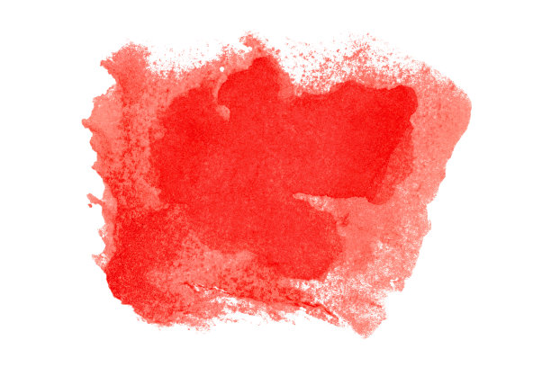 红色水彩背景。艺术手绘。隔离在白色背景上图片下载