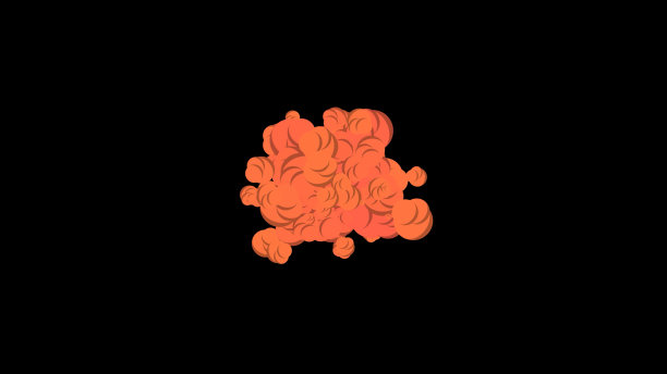 4K烟雾弹卡通与飞溅效果的运动背景图片下载