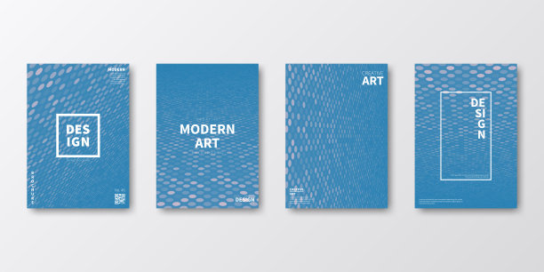 宣传册模板排版，蓝色封面设计，商业年报，传单，杂志图片下载