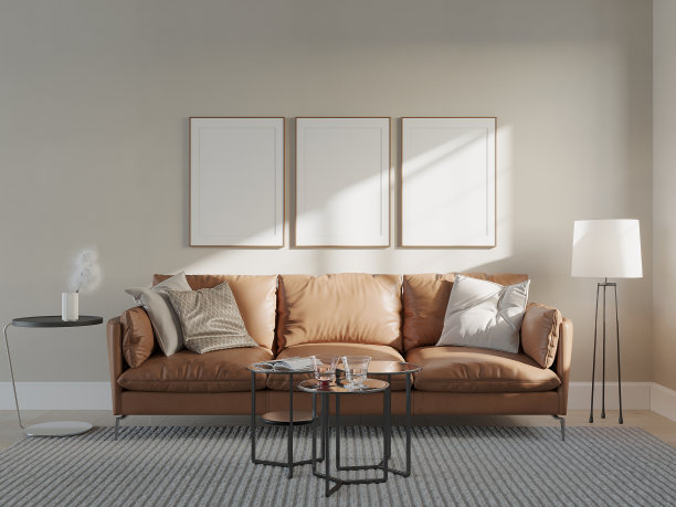 带沙发的现代客厅图片下载