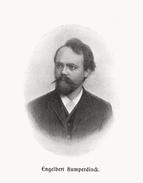 恩格尔伯特·亨珀丁克(1854-1921)，德国作曲家，光栅印刷，1900年出版图片下载