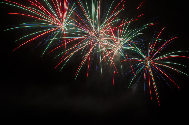 烟花在Feria de España庆祝活动图片下载