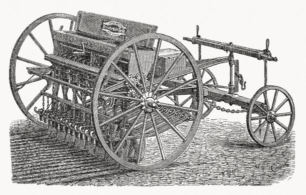 历史播种机，木刻，1893年出版图片下载