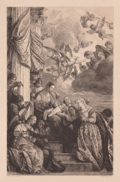 圣凯瑟琳的神秘婚姻，由保罗·维罗内塞创作(约1575年)图片下载