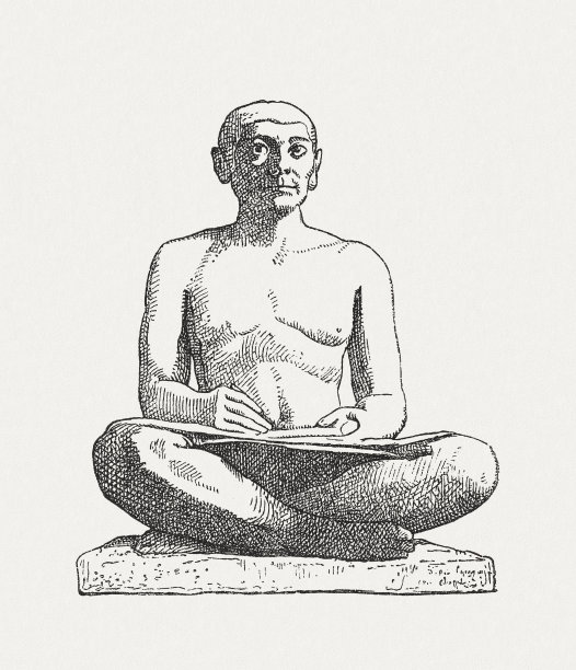 埃及书记员坐像，卢浮宫，1879年图片下载