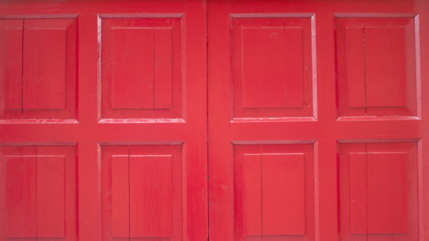 红漆木门图片下载