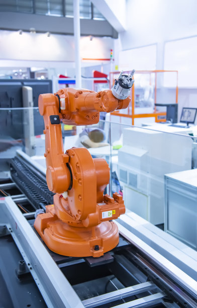 自动化工业机器人，机器人工作，工业4.0和技术概念图片下载