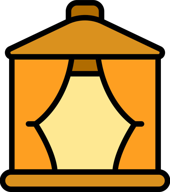 花园亭图标平图片下载