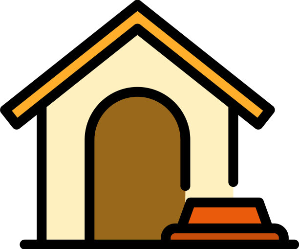 动物狗屋图标平图片下载