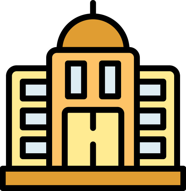 办公楼图标平图片下载