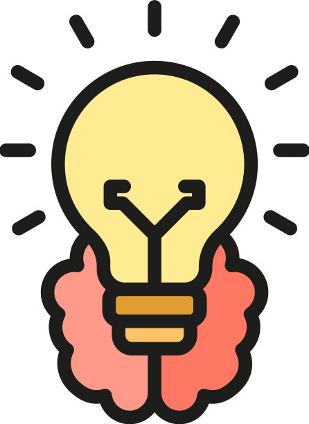 想法球脑图标平图片下载