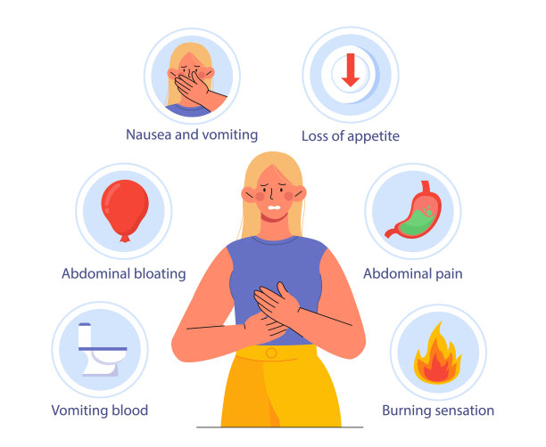 女性胃炎症状载体概念图片下载