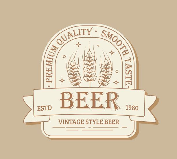 优质啤酒标签矢量概念图片下载