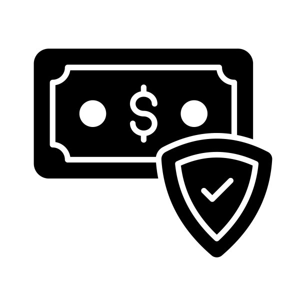 带有保护罩的美元纸币，现代风格的金融保险概念标志图片下载