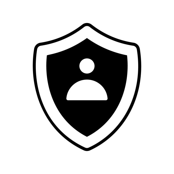 盾牌内的用户，用户保护矢量，个人安全图标设计图片下载