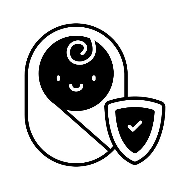 带宝宝保护盾，宝宝保险，儿童安全矢量设计图片下载