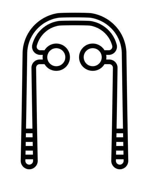 颈部按摩器隔离矢量图标图片下载