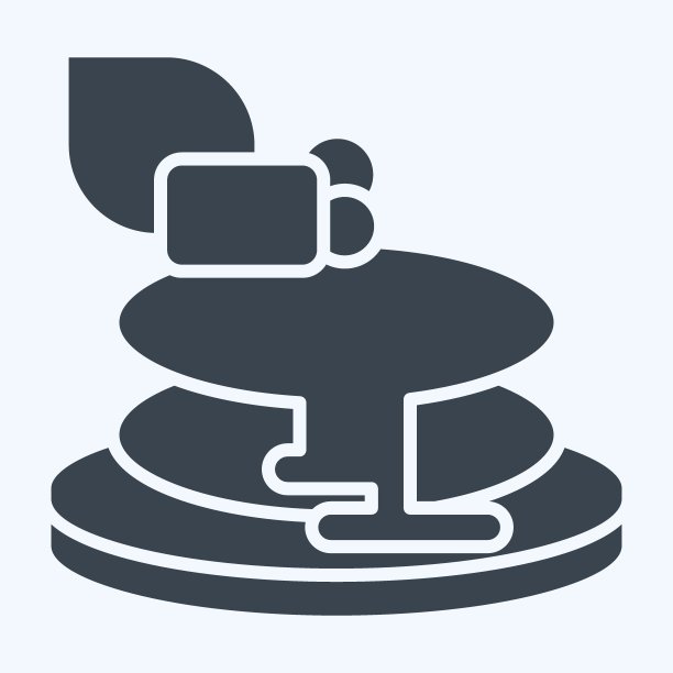 图标煎饼。与蜂房符号有关。字形风格。简单的设计可编辑。简单的说明图片下载