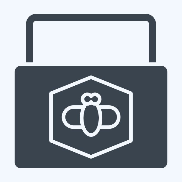 图标蜂蜡。与蜂房符号有关。字形风格。简单的设计可编辑。简单的说明图片下载