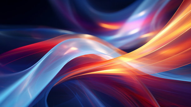 抽象的背景与彩色波浪图片下载